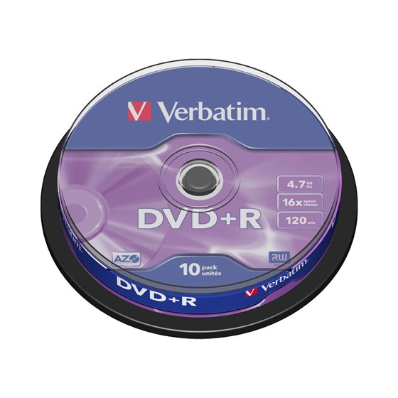 Medij Verbatim DVD+R 4.7GB 16x Spindle 10kom P/N: V043498 