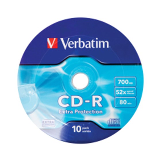 Medij Verbatim CD-R 700MB 80min 52x DataLife Wagon Wheel pack 10kom P/N: V043725