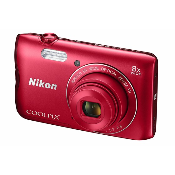 DF Nikon Coolpix A300 Red 20.1MP 2.7" LCD 8x OZ P/N: VNA963E1