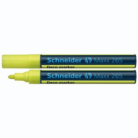 Flomaster Schneider Deco Marker Maxx 265 tekuća kreda 2-3 mm žuti S126505