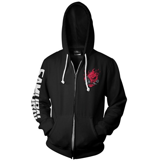 JINX CYBERPUNK 2077 BIGGEST FAN ZIP-UP HOODIE 2X LARGE BLACK
