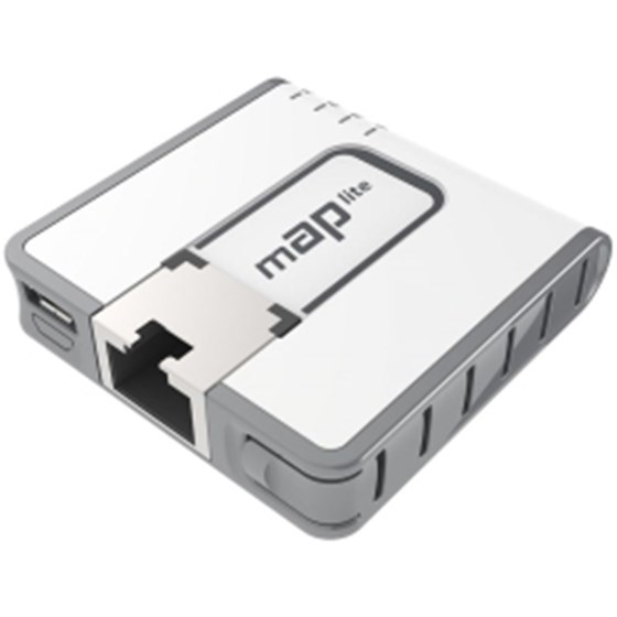 MikroTik mAP lite, Tiny size 2.4GHz Dual Chain access point with a 650MHz CPU, 64MB RAM and one Ethernet, RBMAPL-2ND