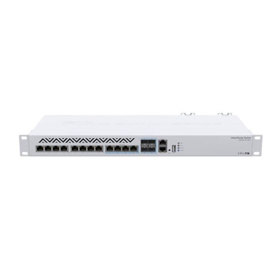 MikroTik Cloud Router Switch CRS312-4C+8XG-RM, 8×1G/2.5G/5G/10G RJ45, 4×Combo ports (1G/2.5G/5G/10G RJ45 ili 10G SFP+) RouterOS L5/SwitchOS (dual boot), 1U rackmount, Redunant PSU