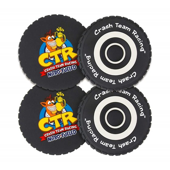 MERCHANDISE CRASH TEAM RACING TYRE COASTERS