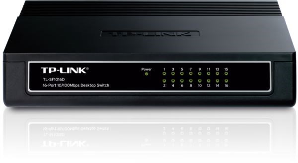 TP-Link TL-SF1016D, 16-Port 10/100Mbps Desktop Switch