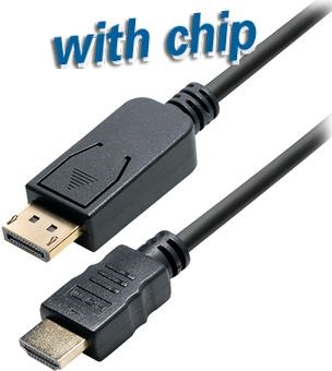 Kabel DisplayPort - HDMI 2m Transmedia P/N: TRN-C310-2L