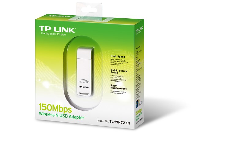 TP-Link TL-WN727N, 150Mbps Wireless N USB adapter