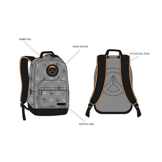 JINX OVERWATCH HERO SPLASH BACKPACK GRAY