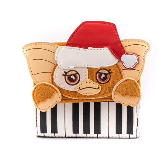 LOUNGEFLY GREMLINS GIZMO HOLIDAY KEYBOARD COSPLAY ZIP AROUND WALLET