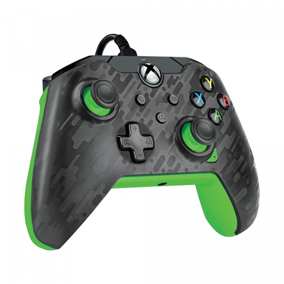 PDP XBOX WIRED CONTROLLER CARBON - NEON (GREEN) 