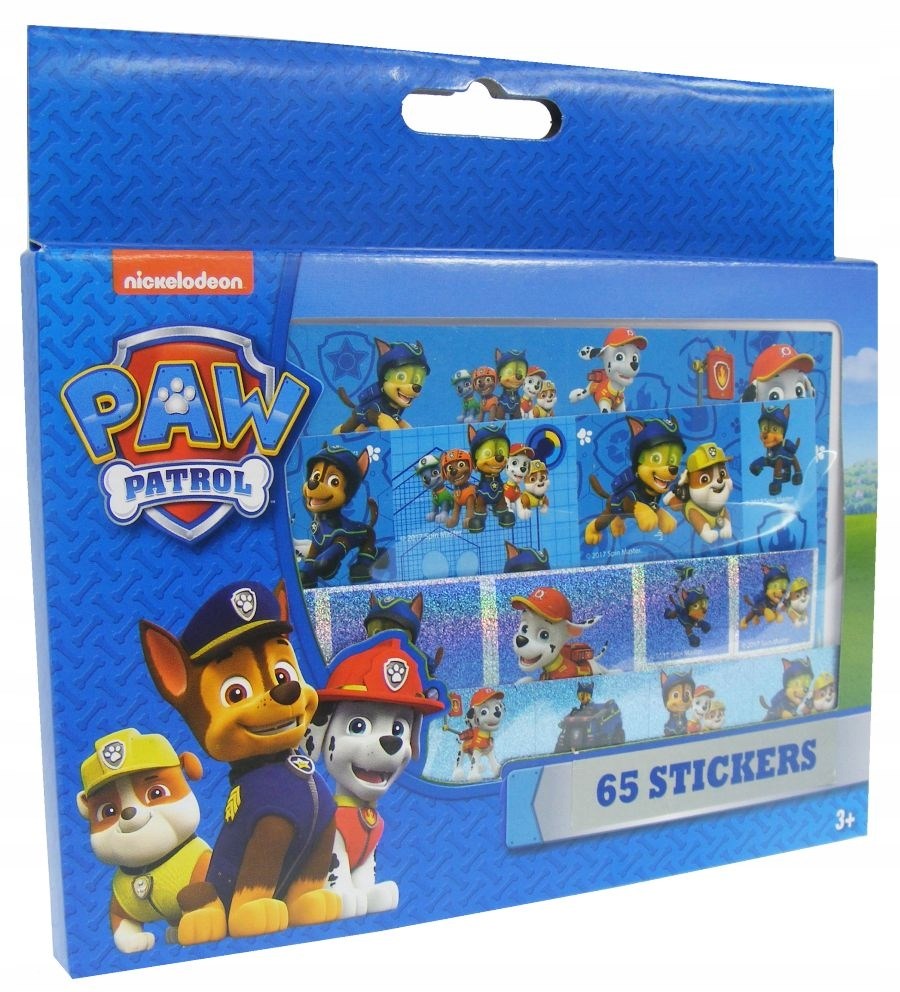 PAW PATROL 4PCE STICKER BOX
