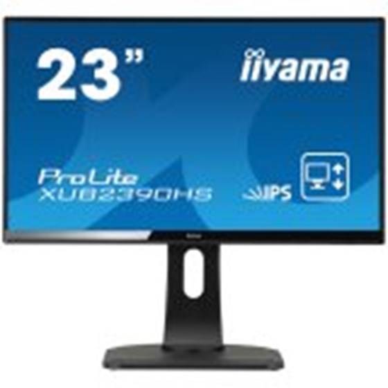 IIYAMA Monitor Prolite, 23" ULTRA SLIM LINE, 1920x1080, IPS-panel, 13cm Height Adj. Stand, Pivot, 4ms, 250 cd/m2, Speakers, VGA, DVI & HDMI