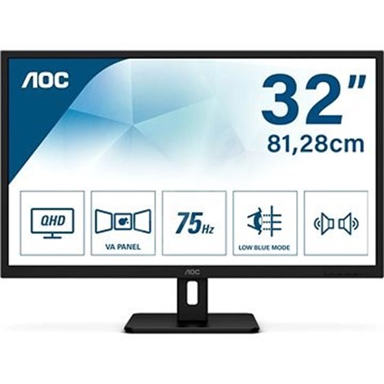 Monitor AOC Q32E2N, Q32E2N, 31.5" QHD IPS, 75Hz, 4ms, HDMI, DP, Audio