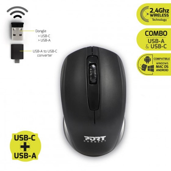 Torba za laptope do 15.6" PORT Premium pack + bežični miš, crna P/N: 501873