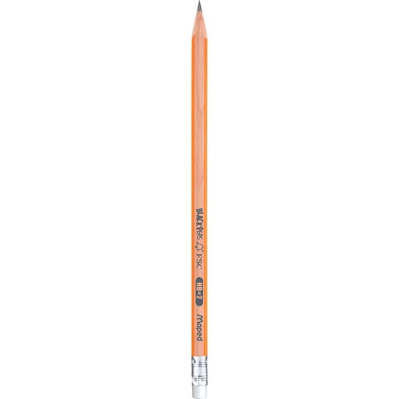 Grafitna olovka Maped Black Pep'S narančasta/siva s gumicom HB MAP851721
