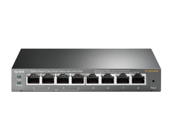 TP-Link TL-SG108PE, 8-Port Gigabit Easy Smart Switch with 4-Port PoE+