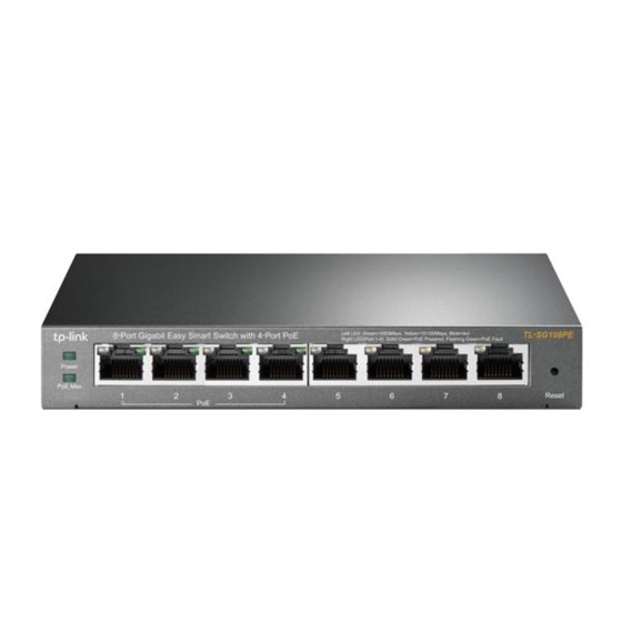 TP-Link 8-Port GbE RJ45 with 4x 802.3af PoE ports Easy Smart Switch